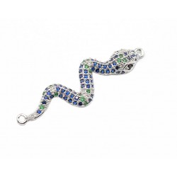 Micro Pave Cubic Zirconia Snake Link